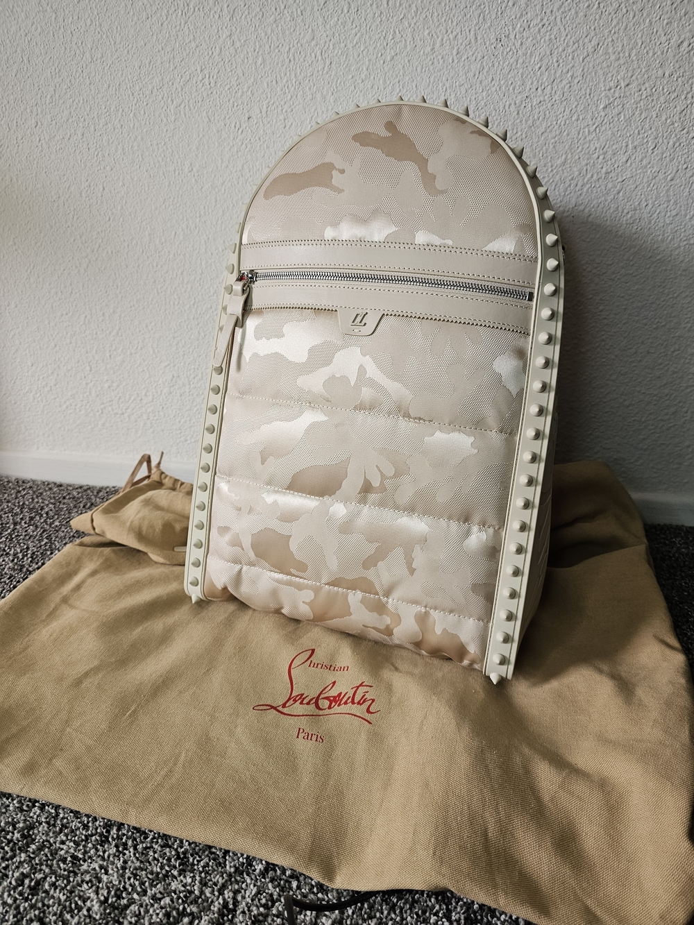 Christian Louboutin Studded Camo Backpack